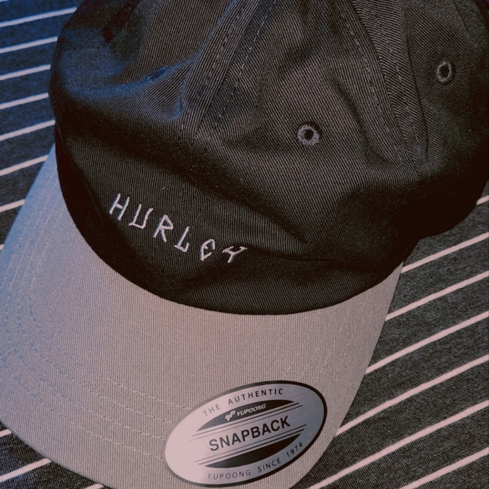 NEW WITH TAGS black n grey HURLEY made 4 fun adjustable back hat. Rare